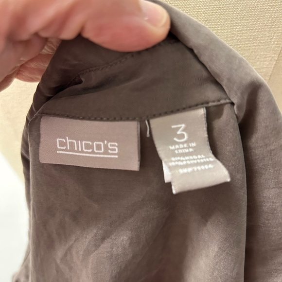 Chico's Brown Lightweight Shirt Jacket Relaxed Fit - Picture 3 of 4